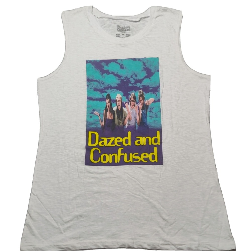 DAZED AND CONFUSED Women Size 2XL White Tank Top NEW
